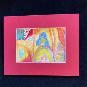 Sacred Places ” “An Original Watercolor /Mixed Media Painting Matted 5"x7"